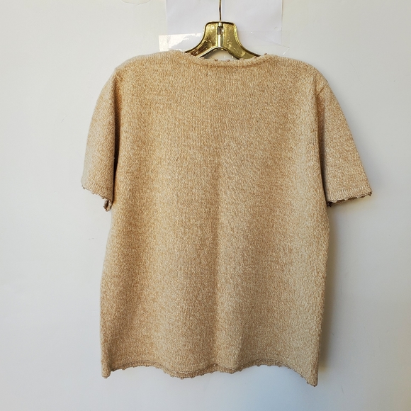 Vintage Embroidered Floral Short Sleeve Sweater - Picture 6 of 12